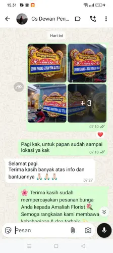 Testimonial Papan Bunga Pernikahan aceh besar