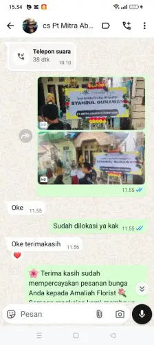 Testimonial Papan Bunga aceh besar
